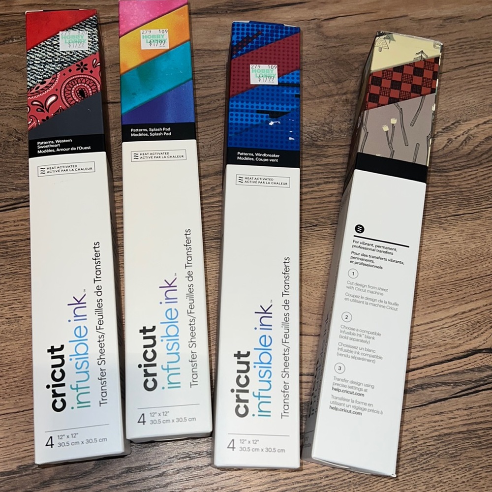 4 Boxes of Cricut Infusible Ink Transfer Sheets